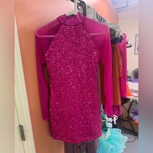 Weissman Pink Sequin Kids Dress